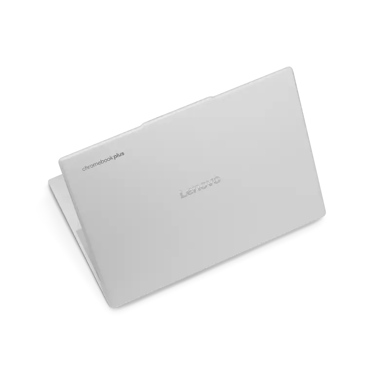 lenovo chromebook plus 14 10 device almost closed top view