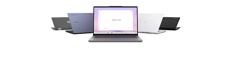 Images of multiple chromebooks
